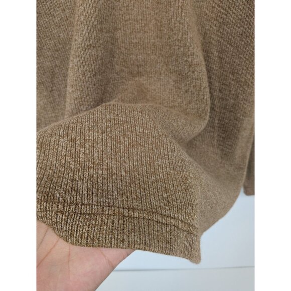 Vintage Polo Sweater Men Size L Cable Knit Textured Neutral Heritage 90s Preppy - Picture 5 of 10